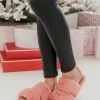 Best Sale 💯 Pink Lily Goodnight Dreams Fuzzy Pink Slippers 🤩