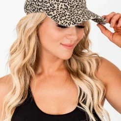 Coupon ⌛ Pink Lily Pleased To Meet You Animal Print ⚾ Baseball Hat FINAL SALE ✔️