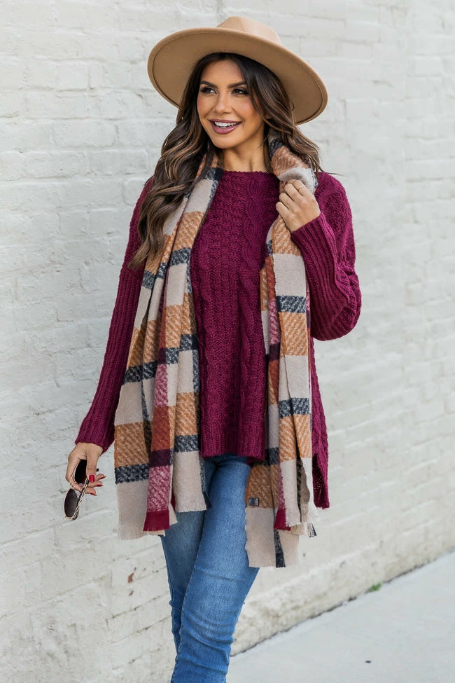 Budget ๐งจ Pink Lily Knowing The Answer Plaid Scarf ๐ 5 Budget ๐งจ Pink Lily Knowing The Answer Plaid Scarf ๐ - Image 3