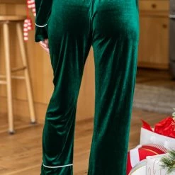 Best deal 🧨 Pink Lily Asking Again Green Velvet Lounge Pants 🎁 -Glam-girl Sales 177314 177316 14 650x