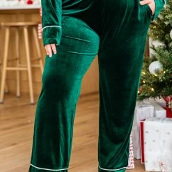 Best deal 🧨 Pink Lily Asking Again Green Velvet Lounge Pants 🎁 -Glam-girl Sales 177314 177316 26 650x