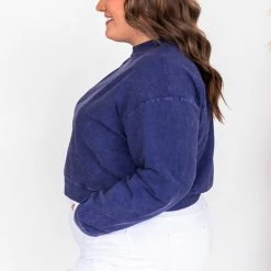 Best Sale 😍 Pink Lily Stellar Weekend Navy Acid Wash Cropped Cord Sweatshirt 😍 -Glam-girl Sales 179868 4 81fbb6ea 7d90 469e 8aad 0dd7cac310c0 650x