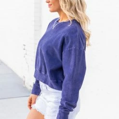 Best Sale 😍 Pink Lily Stellar Weekend Navy Acid Wash Cropped Cord Sweatshirt 😍 -Glam-girl Sales 179868 stellarweekendnavy 174182 divinedays 182694 loyalheart 173394 brighterdays 179412 brendawhite 8 650x
