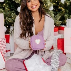 Discount ✨ Pink Lily Heart/Purple Patch Mini Travel Bag 🥰 -Glam-girl Sales 182490 2 650x