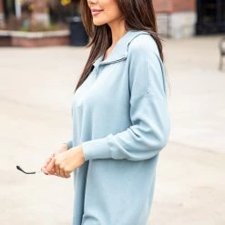 New 👏 Pink Lily Pulling Heartstrings Blue Quarter Zip Pullover ⭐ -Glam-girl Sales 183434 5 0ab650f0 da74 4e4b 8f60 73416feb4477 650x