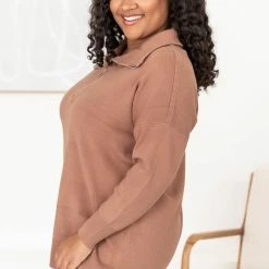 Cheap 🛒 Pink Lily Pulling Heartstrings Camel Quarter Zip Pullover 😀 -Glam-girl Sales 183436 4 39a9c1ac 7b96 4a1c 8d2c 04c8ccbd78c5 650x