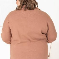 Cheap 🛒 Pink Lily Pulling Heartstrings Camel Quarter Zip Pullover 😀 -Glam-girl Sales 183436 4 650x