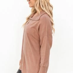 Cheap 🛒 Pink Lily Pulling Heartstrings Camel Quarter Zip Pullover 😀 -Glam-girl Sales 183436 pullingheartstringsmauve 176202 darlinggrace 164324 jennywhite 3 650x