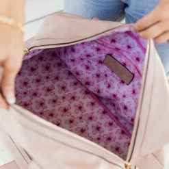 Best deal 👍 Pink Lily Escape To The South Blush Weekender Bag 🎉 -Glam-girl Sales 184204 9 650x