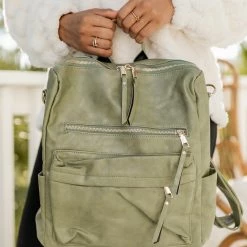 Wholesale ❤️ Pink Lily Weekend Rush Olive 🎒 Backpack ❤️