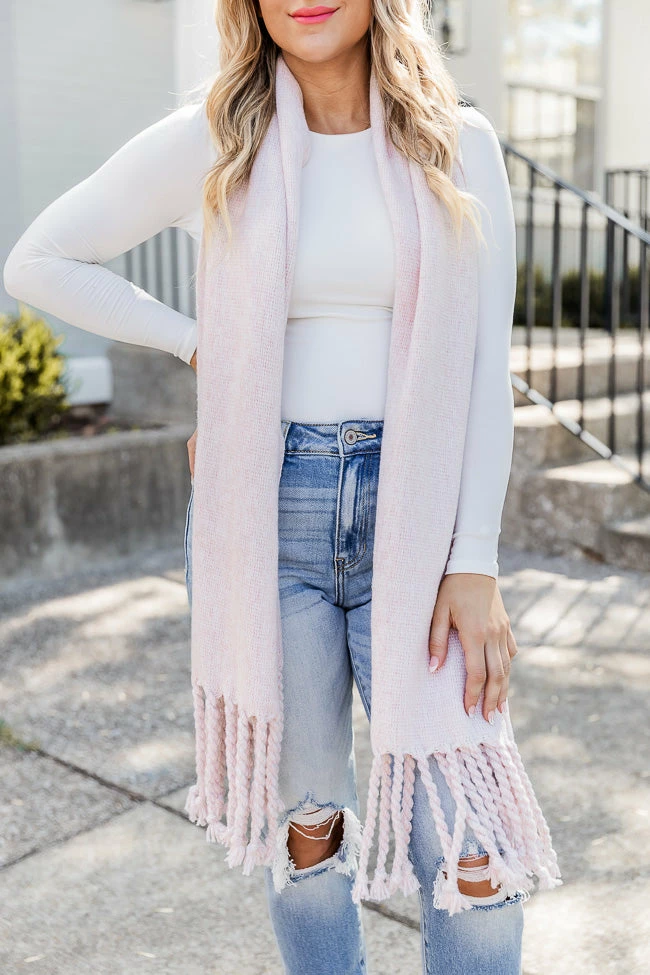 Best Pirce 😀 Pink Lily Always Come Back Light Pink Scarf 🤩