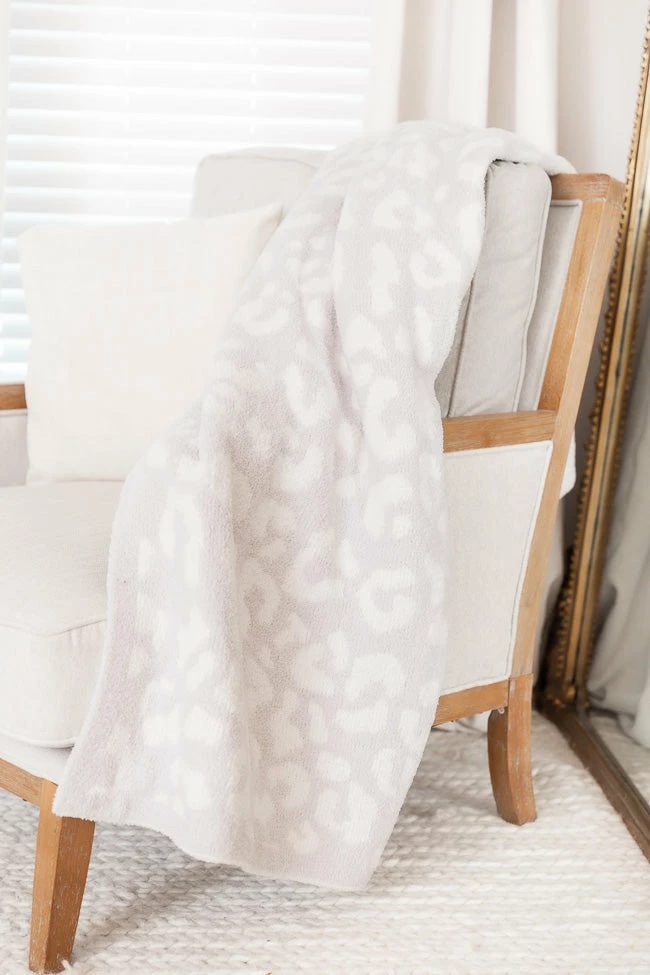 Coupon 🥰 Pink Lily Make Me Believe Light Grey Leopard Print Blanket 🎉 4 Coupon 🥰 Pink Lily Make Me Believe Light Grey Leopard Print Blanket 🎉 - Image 2