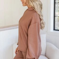 Outlet 🥰 Pink Lily How Will I Know Brown Mock Neck Lounge Top 👍 -Glam-girl Sales 185228 howwilliknowbrown 185226 howwilliknowbrown 6 650x