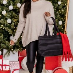 New 🎁 Pink Lily Out Of My Way Black Puffer Tote FINAL SALE 🔔 -Glam-girl Sales 185278 2 650x