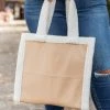 Wholesale 😀 Pink Lily On Your Own Taupe Leather And Sherpa Trim Tote 🥰