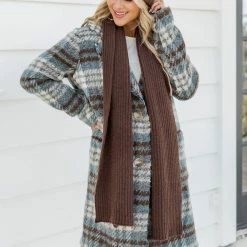 Cheapest 🔥 Pink Lily First In Line Brown Beanie And Scarf Set ✔️