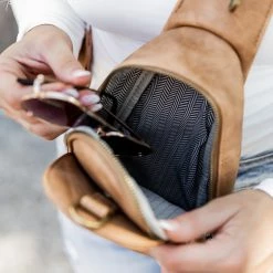 Promo 😀 Pink Lily All The Feels Brown Sling Bag With Printed Strap 🔥 -Glam-girl Sales 185352 4 650x