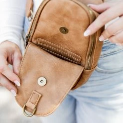 Promo 😀 Pink Lily All The Feels Brown Sling Bag With Printed Strap 🔥 -Glam-girl Sales 185352 5 650x