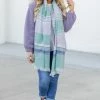 Brand new 👍 Pink Lily Never On The Ground Mint And Purple Scarf ✨