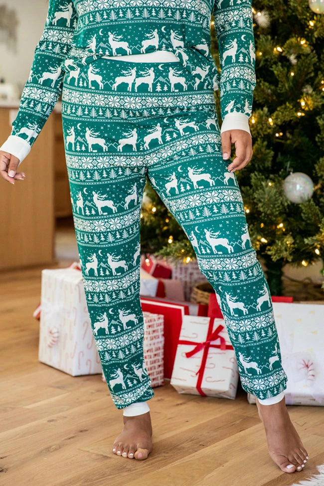Best deal ๐งจ Pink Lily Underneath The Tree Green ๐ Christmas Print Pajama Joggers ๐ 4 Best deal ๐งจ Pink Lily Underneath The Tree Green ๐ Christmas Print Pajama Joggers ๐ - Image 2