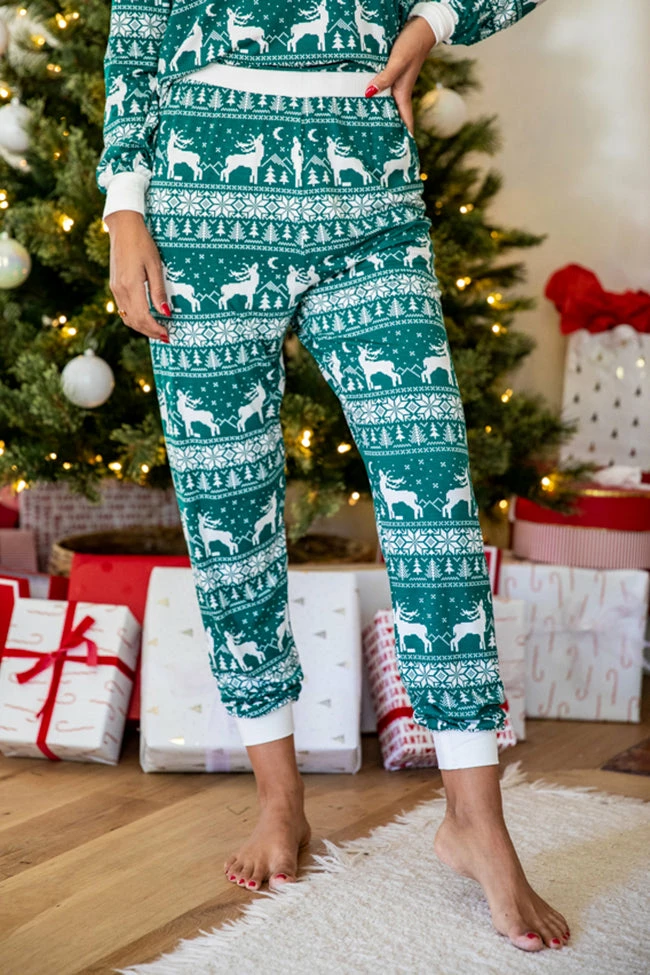 Best deal ๐งจ Pink Lily Underneath The Tree Green ๐ Christmas Print Pajama Joggers ๐ 8 Best deal ๐งจ Pink Lily Underneath The Tree Green ๐ Christmas Print Pajama Joggers ๐ - Image 6