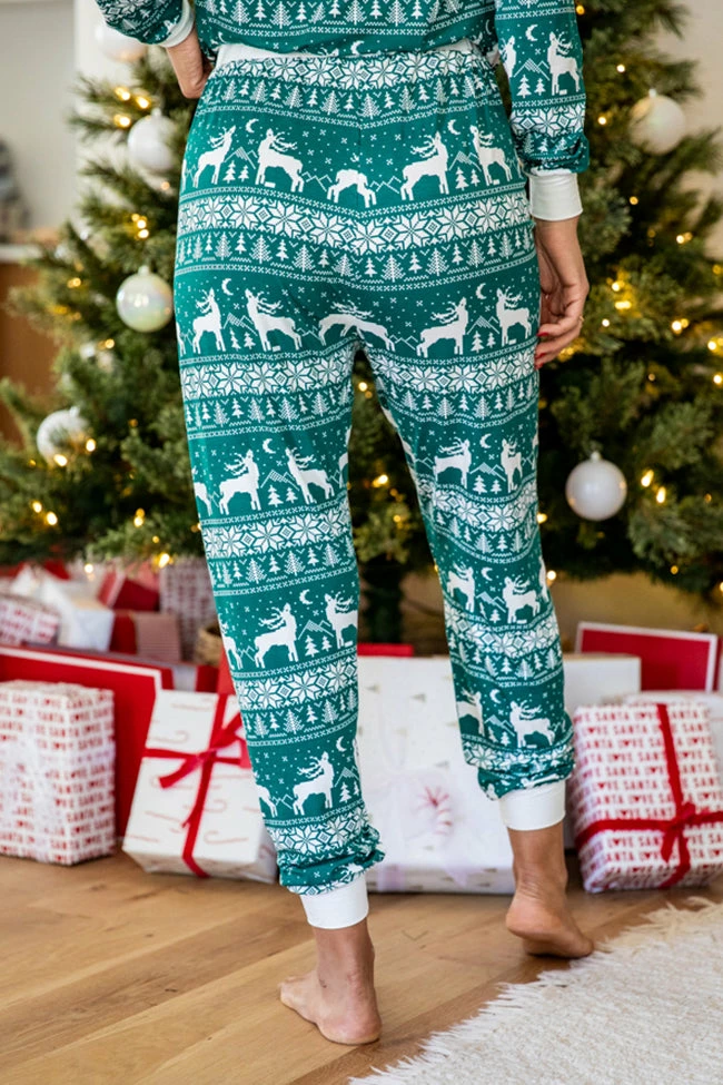Best deal ๐งจ Pink Lily Underneath The Tree Green ๐ Christmas Print Pajama Joggers ๐ 10 Best deal ๐งจ Pink Lily Underneath The Tree Green ๐ Christmas Print Pajama Joggers ๐ - Image 8
