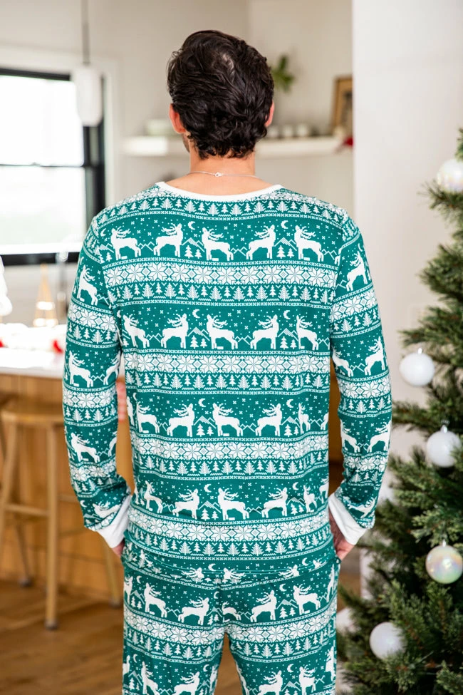 Flash Sale ๐งจ Pink Lily Mens Underneath The Tree Green โ Christmas Print Pajama Top โค๏ธ 6 Flash Sale ๐งจ Pink Lily Mens Underneath The Tree Green โ Christmas Print Pajama Top โค๏ธ - Image 4