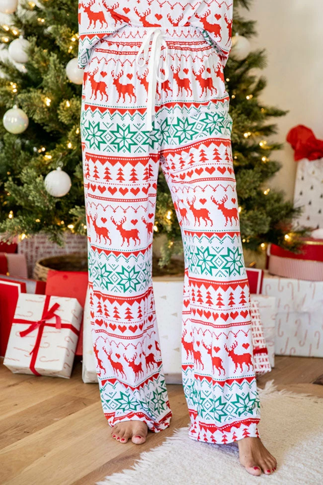 Cheapest ⌛ Pink Lily Santa Tell Me Red And Ivory 🎅 Christmas Print Pajama Pants 😀 3 Cheapest ⌛ Pink Lily Santa Tell Me Red And Ivory 🎅 Christmas Print Pajama Pants 😀