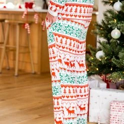 Best Pirce 🛒 Pink Lily Mens Santa Tell Me Red And Ivory 🎄 Christmas Print Pajama Joggers 🛒 -Glam-girl Sales 185668 185670 9 650x