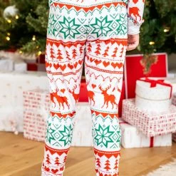 Deals 🌟 Pink Lily Kids Santa Tell Me Red And Ivory ❄ Christmas Print Pajama Set 👍 -Glam-girl Sales 185670 185672 kidssantatellme 1 650x