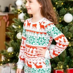 Deals 🌟 Pink Lily Kids Santa Tell Me Red And Ivory ❄ Christmas Print Pajama Set 👍 -Glam-girl Sales 185670 185672 kidssantatellme 8 650x