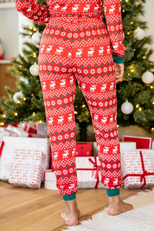Wholesale ๐ Pink Lily Home For The Holidays Red โ Christmas Print Pajama Joggers โ 10 Wholesale ๐ Pink Lily Home For The Holidays Red โ Christmas Print Pajama Joggers โ - Image 8