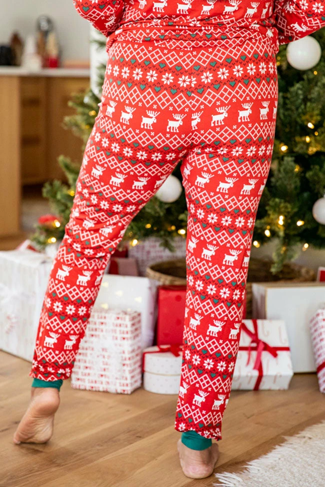 Wholesale ๐ Pink Lily Home For The Holidays Red โ Christmas Print Pajama Joggers โ 6 Wholesale ๐ Pink Lily Home For The Holidays Red โ Christmas Print Pajama Joggers โ - Image 4