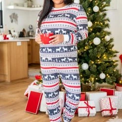 Brand new 🥰 Pink Lily Holly And Jolly Charcoal 🎅 Christmas Print Pajama Joggers 👏
