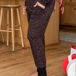 Top 10 🛒 Pink Lily All I Want For 🎄 Christmas Charcoal Leopard Print Pajama Joggers ✨ -Glam-girl Sales 185704 185706 13 650x