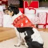 Deals ⌛ Pink Lily Home For The Holidays Red 🎄 Christmas Print Pet Bandana 🌟