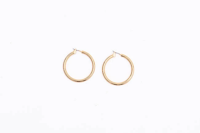Cheapest ✔️ Pink Lily Hear You Out Gold Medium Hoops 😍 5 Cheapest ✔️ Pink Lily Hear You Out Gold Medium Hoops 😍 - Image 3