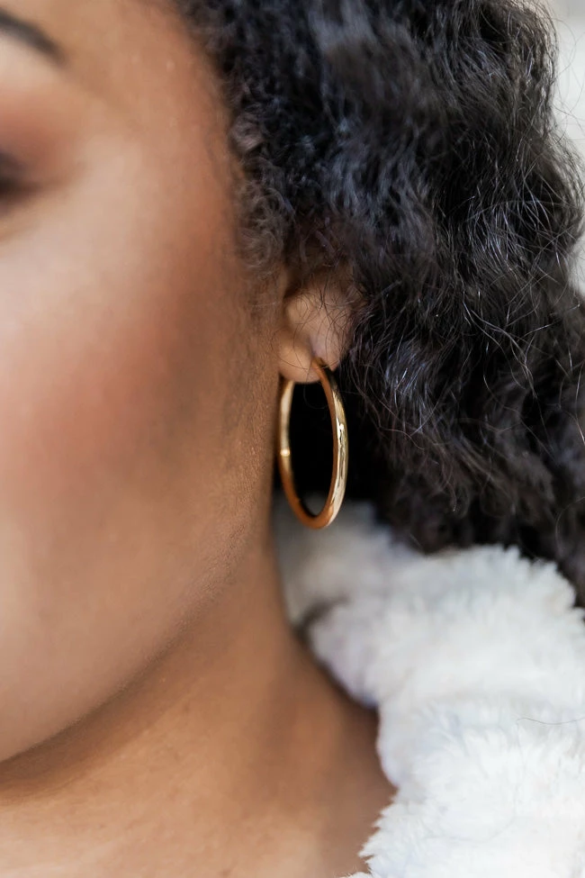 Cheapest ✔️ Pink Lily Hear You Out Gold Medium Hoops 😍 3 Cheapest ✔️ Pink Lily Hear You Out Gold Medium Hoops 😍