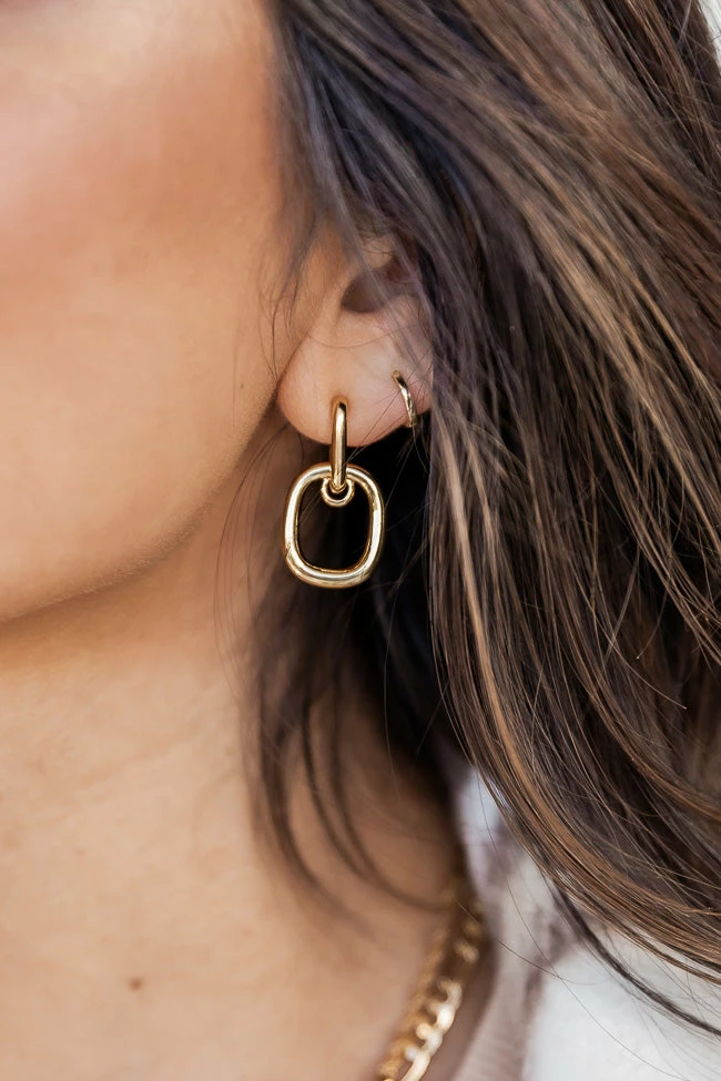 New ๐ Pink Lily Build You Up Gold Square Earrings ๐ 4 New ๐ Pink Lily Build You Up Gold Square Earrings ๐ - Image 2