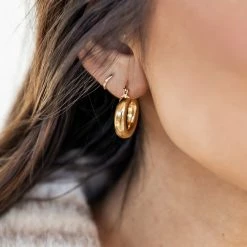 Top 10 ✨ Pink Lily Can't Stop Your Shine Gold Chunky Small Hoops 👍