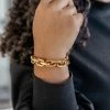 Flash Sale 😉 Pink Lily Show You The Way Gold Chunky Bracelet 👏