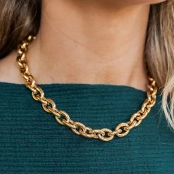 Deals 🧨 Pink Lily I Turn To You Gold Chunk Necklace 😉