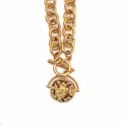 Promo ⌛ Pink Lily Up In The Air Gold Toggle Necklace 🛒 -Glam-girl Sales 185774 1 650x