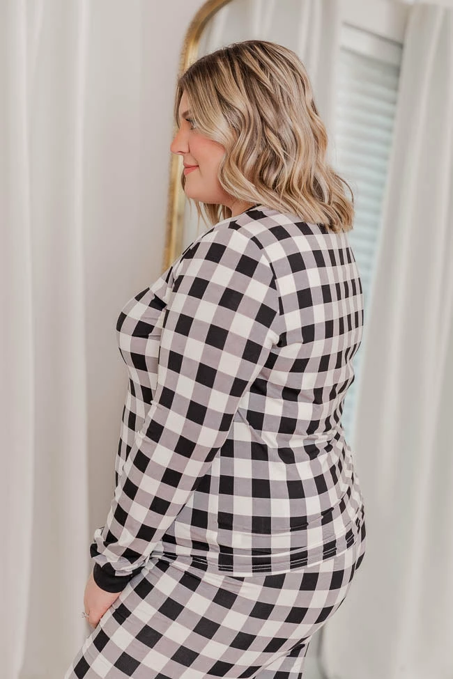 Flash Sale π Pink Lily In Your Mind Beige/Black Plaid Pajama Top β¨ 9 Flash Sale π Pink Lily In Your Mind Beige/Black Plaid Pajama Top β¨ - Image 7