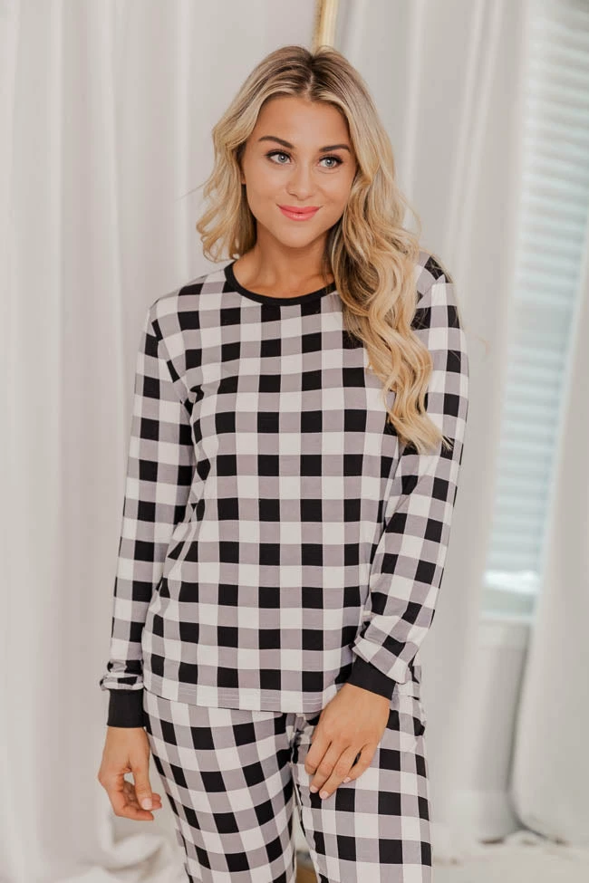 Flash Sale π Pink Lily In Your Mind Beige/Black Plaid Pajama Top β¨ 4 Flash Sale π Pink Lily In Your Mind Beige/Black Plaid Pajama Top β¨ - Image 2