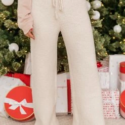 Cheap 🔥 Pink Lily Movies And Chill Taupe Fuzzy Lounge Pants 😍