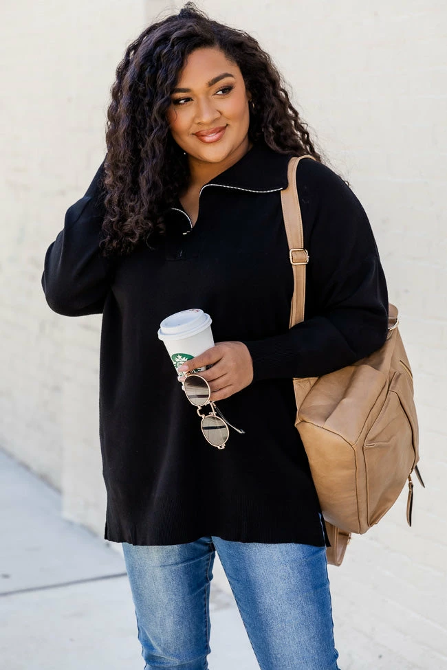 Best Pirce π Pink Lily Pulling Heartstrings Black Quarter Zip Pullover βοΈ 4 Best Pirce π Pink Lily Pulling Heartstrings Black Quarter Zip Pullover βοΈ - Image 2