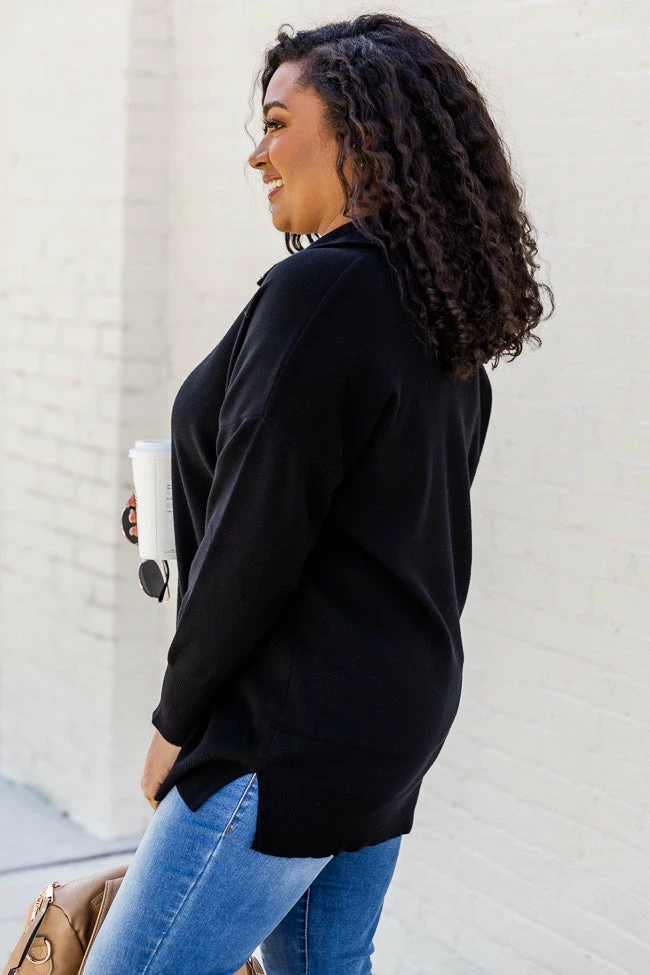 Best Pirce π Pink Lily Pulling Heartstrings Black Quarter Zip Pullover βοΈ 6 Best Pirce π Pink Lily Pulling Heartstrings Black Quarter Zip Pullover βοΈ - Image 4