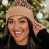Deals 👏 Pink Lily The Best Around Khaki Leopard Beanie ⌛ -Glam-girl Sales 186024 1 650x
