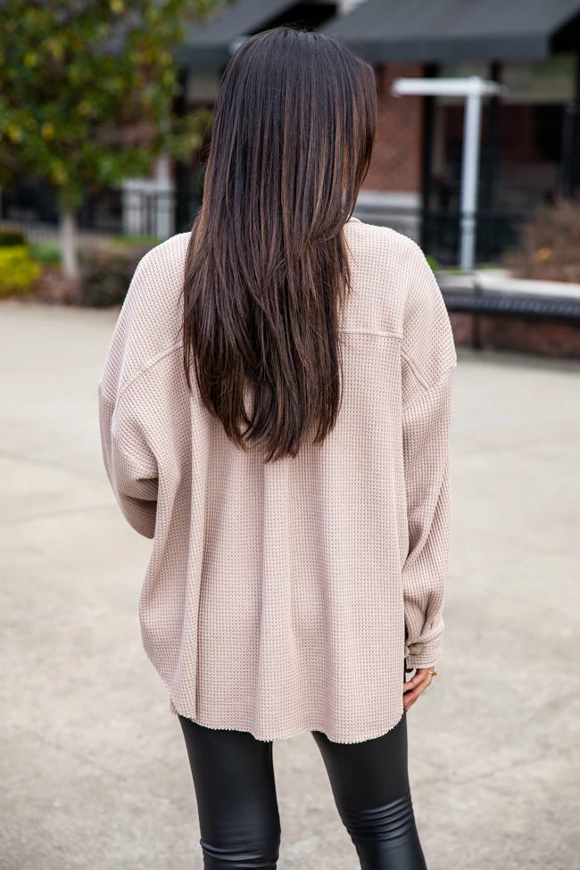 Best reviews of 👏 Pink Lily Change The Game Oatmeal Waffle Knit Shacket 🥰 7 Best reviews of 👏 Pink Lily Change The Game Oatmeal Waffle Knit Shacket 🥰 - Image 5
